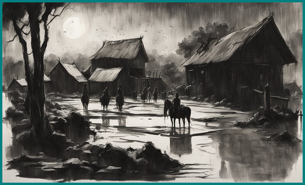 Charcoal Image for the story of Old Man and his horse